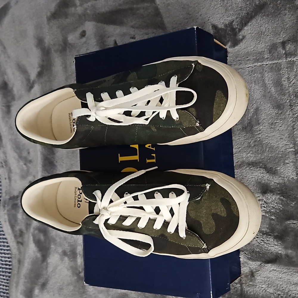Polo Ralph Lauren Canvas Camo Sneakers.Great Condition,Only Worn 3 Times.
